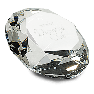 Clear Crystal 4" Diameter Diamond