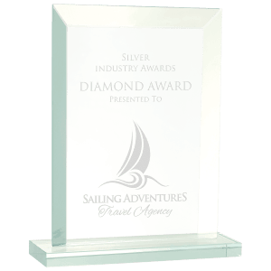 Medium Rectangle Jade Glass Award