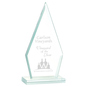 Large Triangle Jade Glass Award