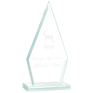 Medium Triangle Jade Glass Award