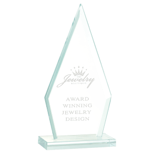 Small Triangle Jade Glass Award