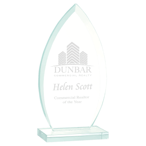 Large Oval Jade Glass Award