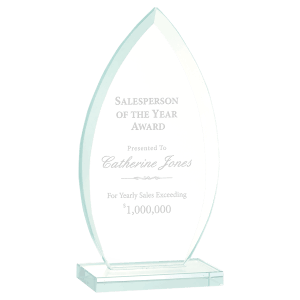 Medium Oval Jade Glass Award