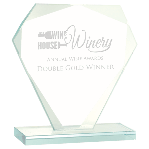 Medium Cut Diamond Jade Glass Award