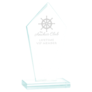 Large Diamond Jade Glass Award