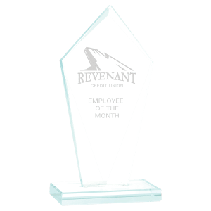 Medium Diamond Jade Glass Award