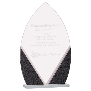 Small Oval Designer Glass Award