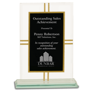 Small Contemporary Glass 4-Point Award