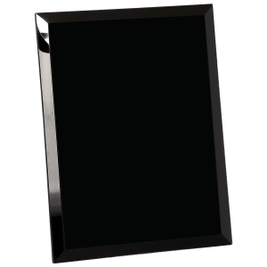 Black Glass Mirror Plaque 8" x 10"