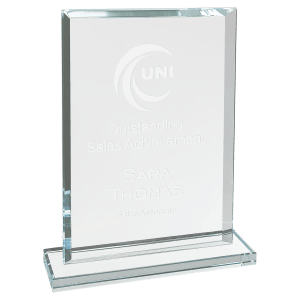 Small Rectangle Clear Glass Award